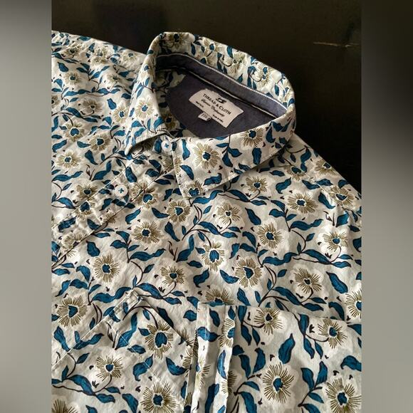 THREAD & CLOTH Floral SS Button Down Cotton Shirt sz XXL - Picture 3 of 9